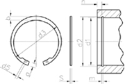 Anelli elastici per fori (Seeger I) Z.D. Bianco